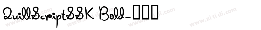QuillScriptSSK Bold字体转换